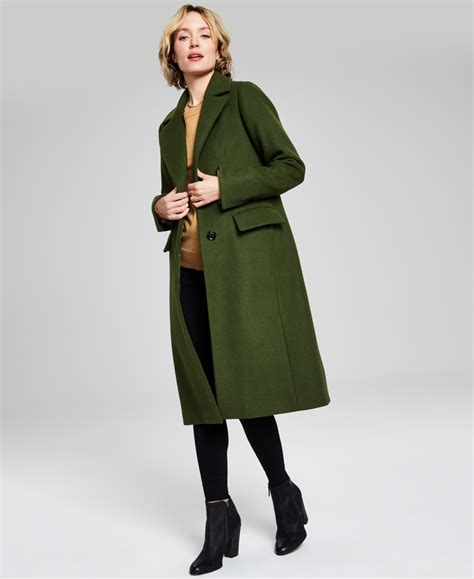 wool blend topcoat michael kors|Michael Kors single breasted coat.